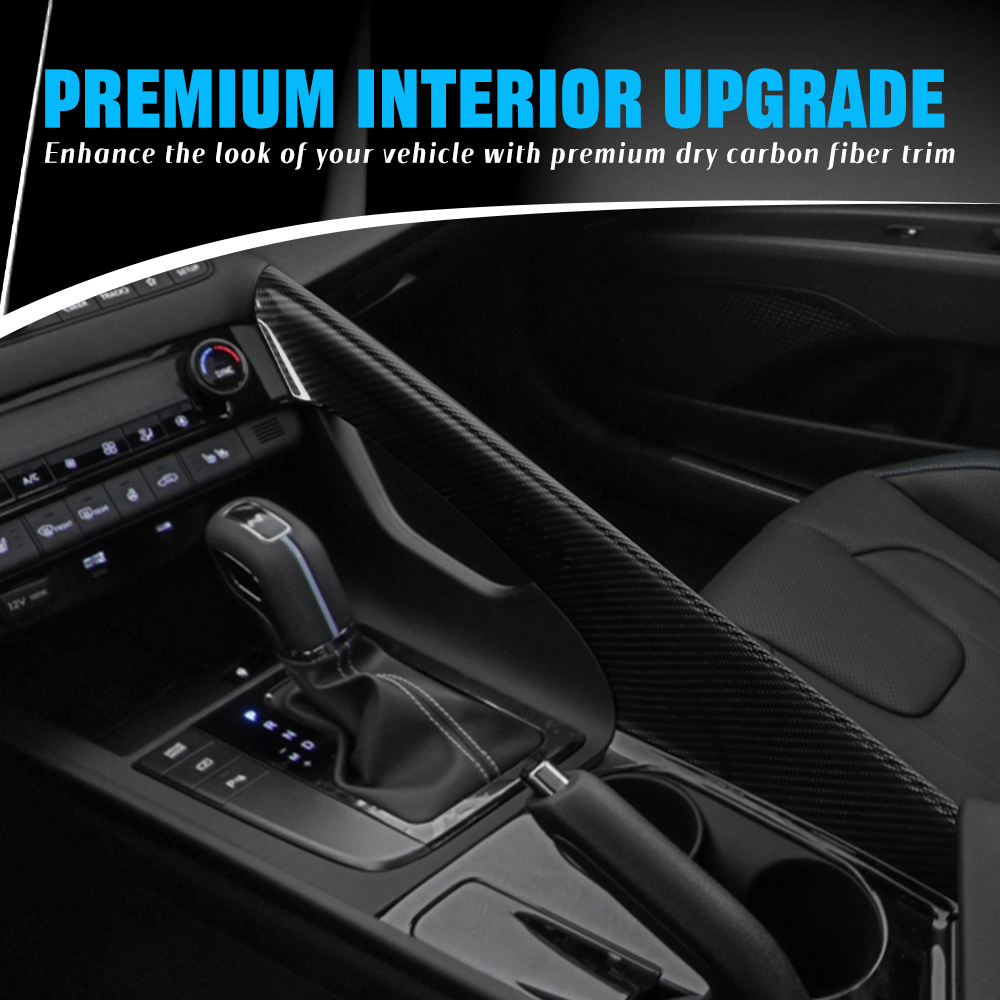 Real Dry Carbon Fiber Center Console Side Trim 2PCS for Hyundai Elantra N 2022+ (LHD) Interior Upgrade