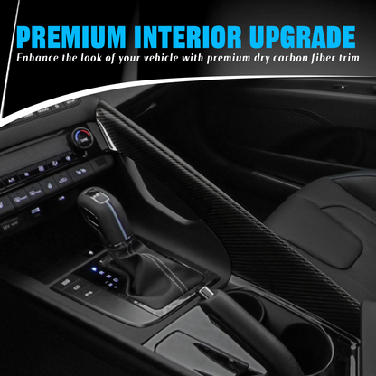 Real Dry Carbon Fiber Center Console Side Trim 2PCS for Hyundai Elantra N 2022+ (LHD) Interior Upgrade