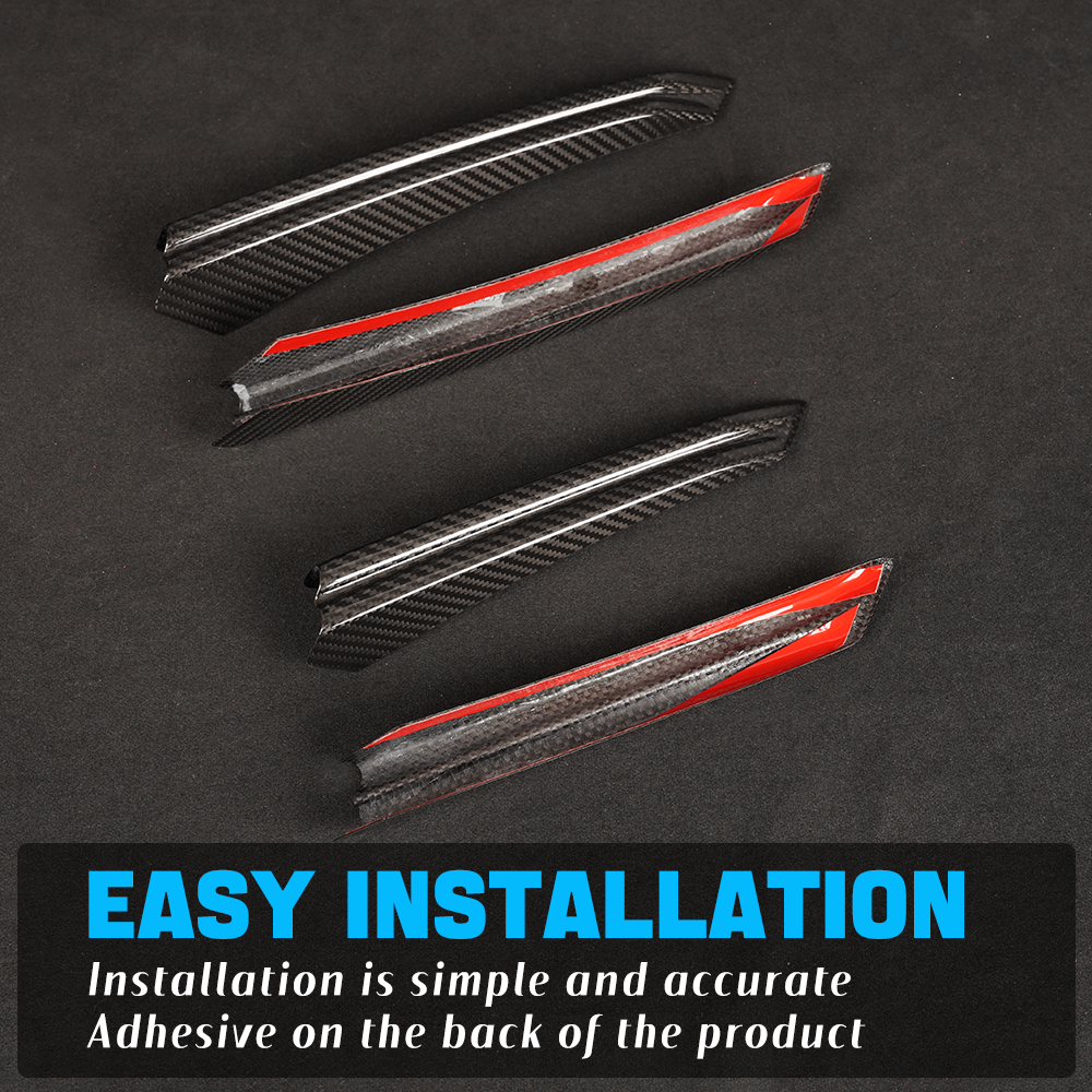 Create Carbon 4PCS Dry Carbon Fiber Fog Light Panel Cover for Hyundai Elantra N 2024–2026 Front Bumper Trim (LHD)