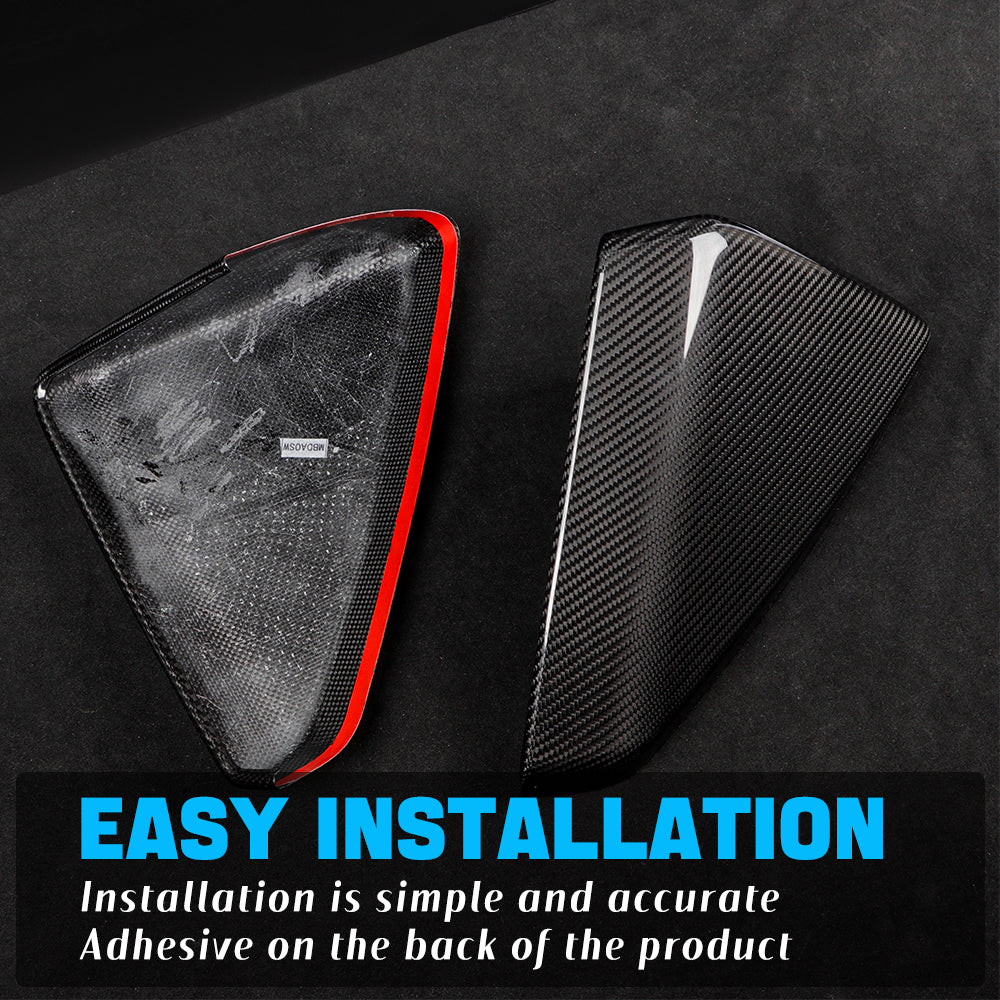 DRY Carbon Fiber Door Side Rearview Mirror Cover Caps for Tesla Cybertruck 2024-2026