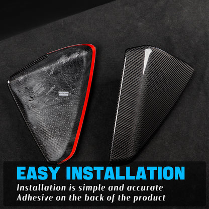 DRY Carbon Fiber Door Side Rearview Mirror Cover Caps for Tesla Cybertruck 2024-2026