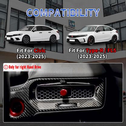 Create Carbon Dry Carbon Fiber Air Vent Frame Trim Kit for Honda Civic 11th Gen & Type R FL5 (RHD Only)