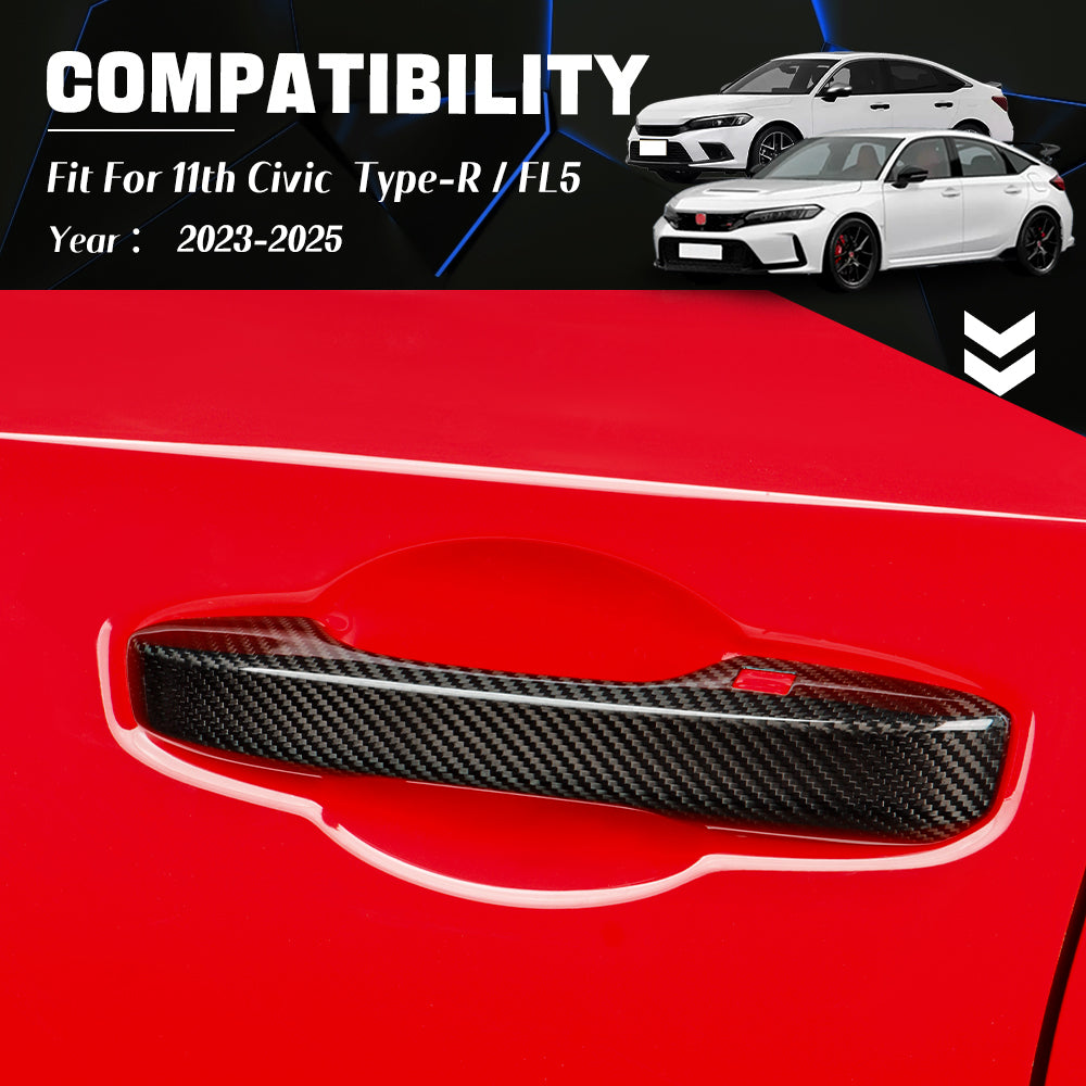 Create Carbon Dry Carbon Fiber Door Handle Covers for Honda Civic 11th Gen & Type R FL5