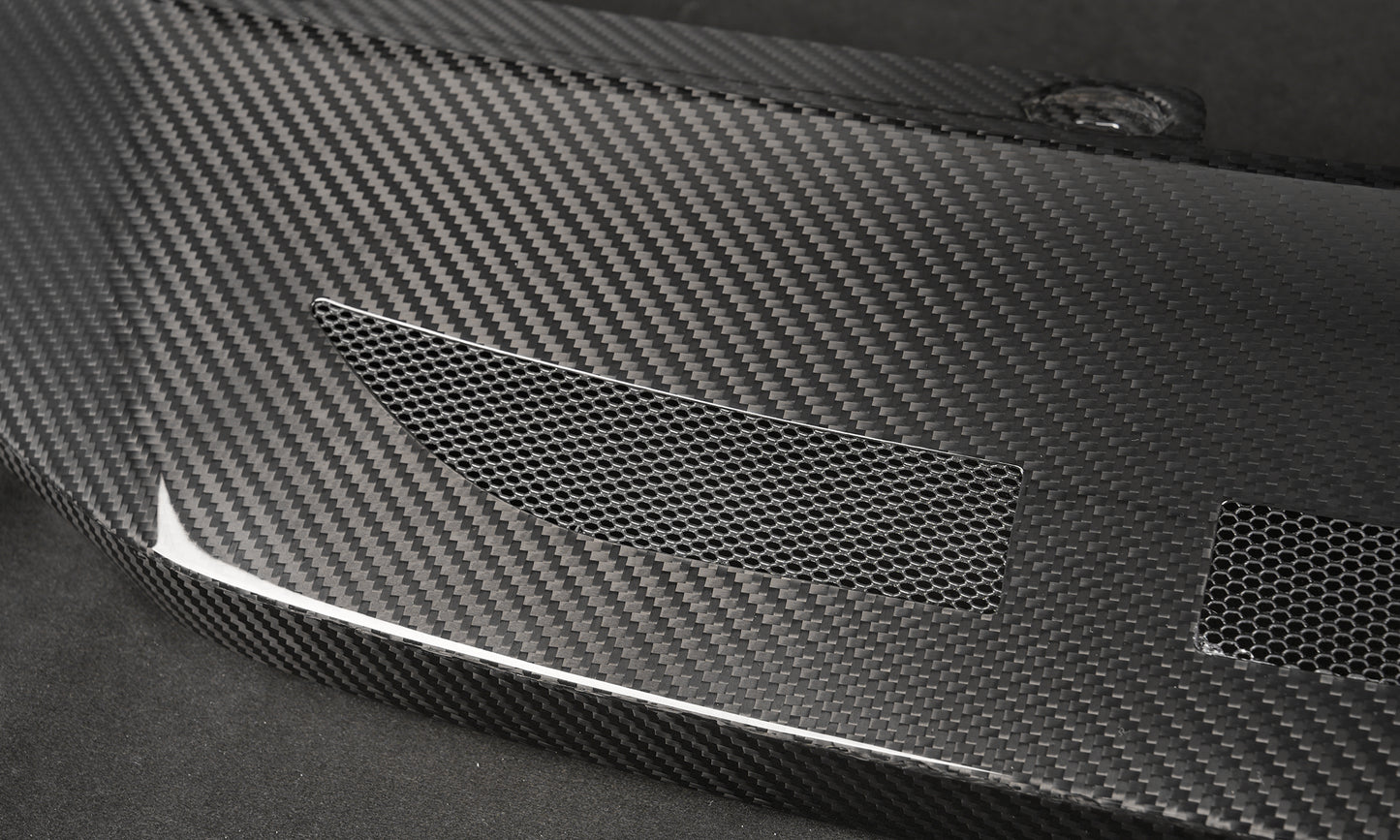 Create Carbon Dry Carbon Fiber Front Bumper Upper Grille Cover Replacement for HONDA CIVIC Type R FL5