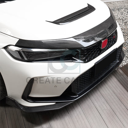Create Carbon Dry Carbon Fiber Front Bumper Lip 2PCS for Honda Civic Type R FL5 2023+