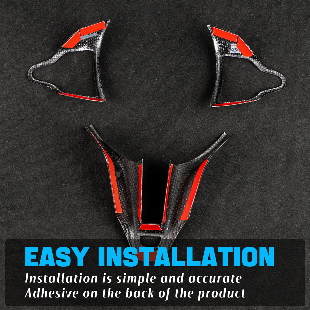 Real Carbon Fiber Steering Wheel Panel Cover For Hyundai Elantra N 2022+