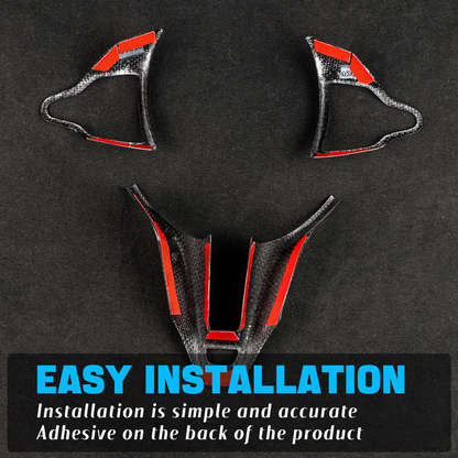 Real Carbon Fiber Steering Wheel Panel Cover For Hyundai Elantra N 2022+