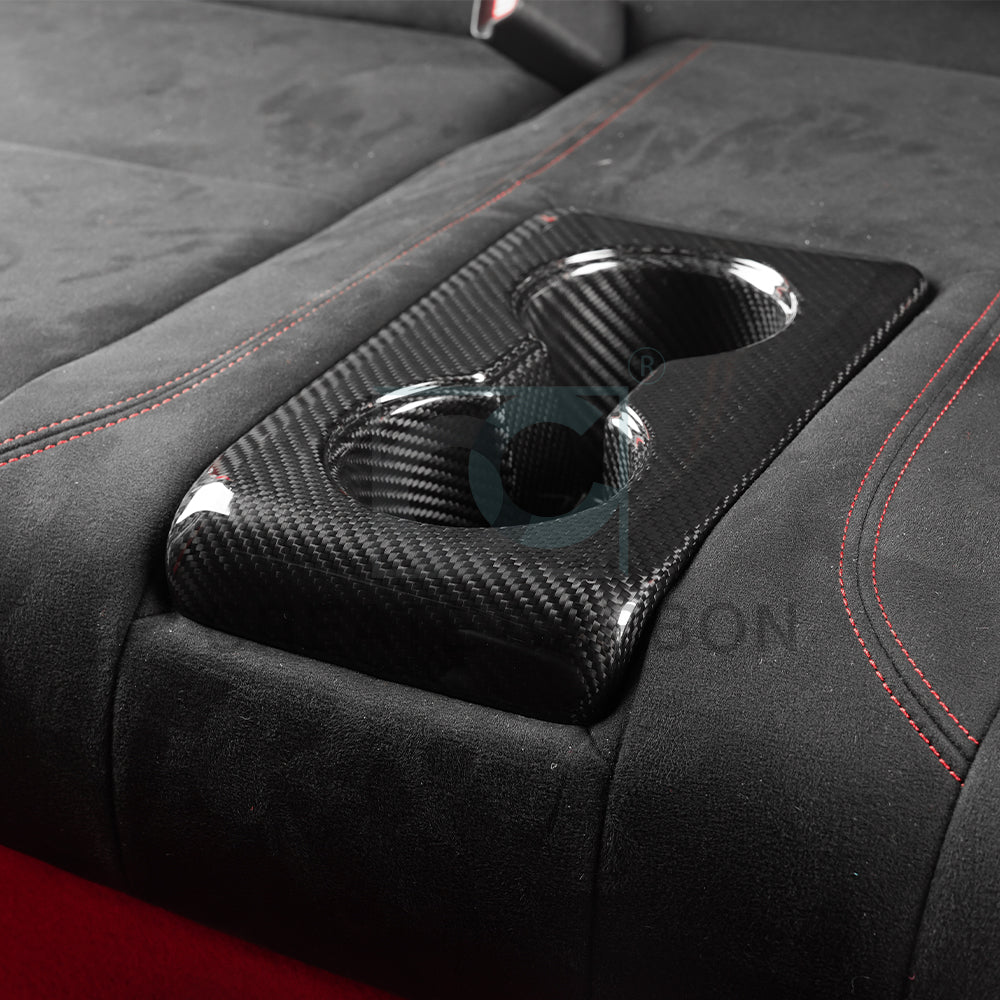 Create Carbon Dry Carbon Fiber Rear Cup Holder Replacement for HONDA CIVIC Type R FL5