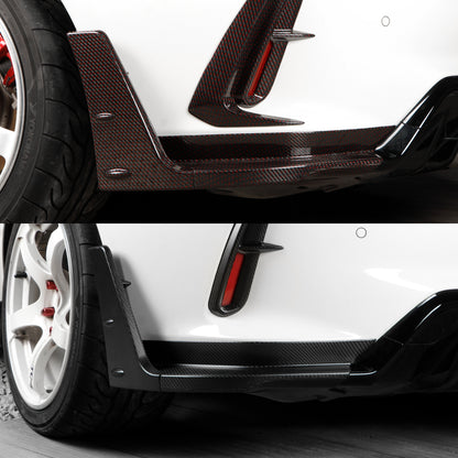 Create Carbon Dry Carbon Fiber Rear Bumper Splitters for HONDA CIVIC Type R FL5 2023-2025+