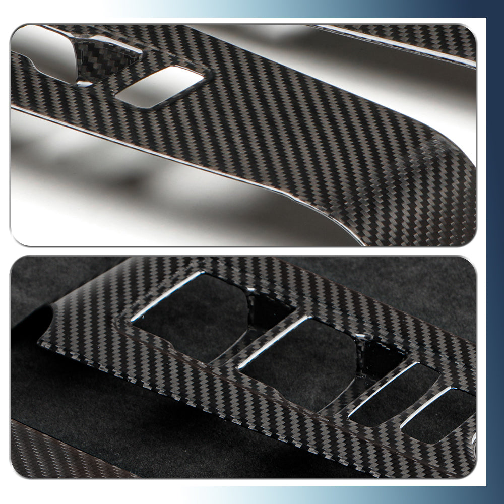 CREATE CARBON Dry Carbon Fiber Window Switch Panel Covers 4-Piece Set for Honda Civic FL / Civic Type R FL5
