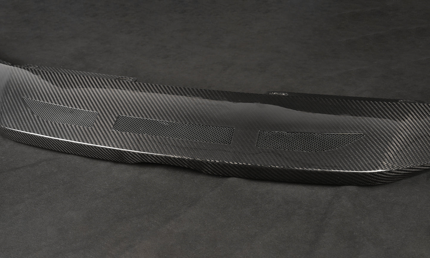 Create Carbon Dry Carbon Fiber Front Bumper Upper Grille Cover Replacement for HONDA CIVIC Type R FL5