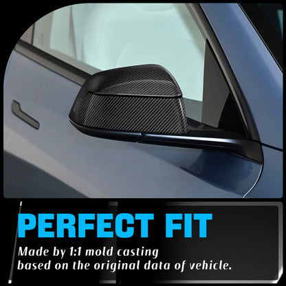 Create Carbon Dry Carbon Fiber Side Mirror Covers for Tesla Model Y Juniper 2025+ (Standard, Long Range & Performance)
