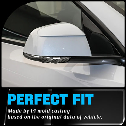Premium Dry Carbon Fiber Side Mirror Strip Cover for Tesla Refreshed Model Y | Juniper