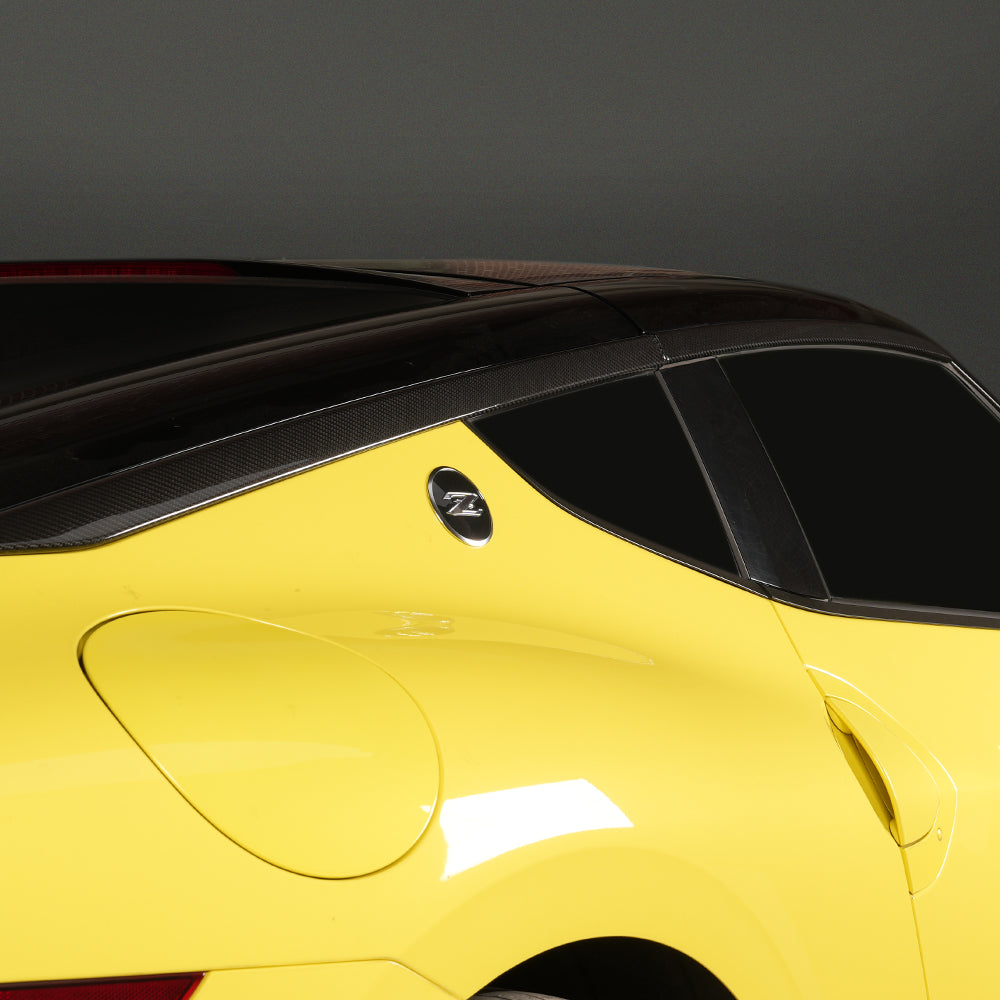 Dryvon 4PCS Dry Carbon Fiber Window Molding Frame Trim Cover for Nissan Z 400Z RZ34 Fairlady Z (2023–2026+)