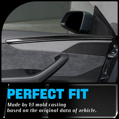 Dry Carbon Fiber Door Panel Trim Cover for Tesla Model Y (2025-2027+) | Standard, Premium, Performance | Juniper