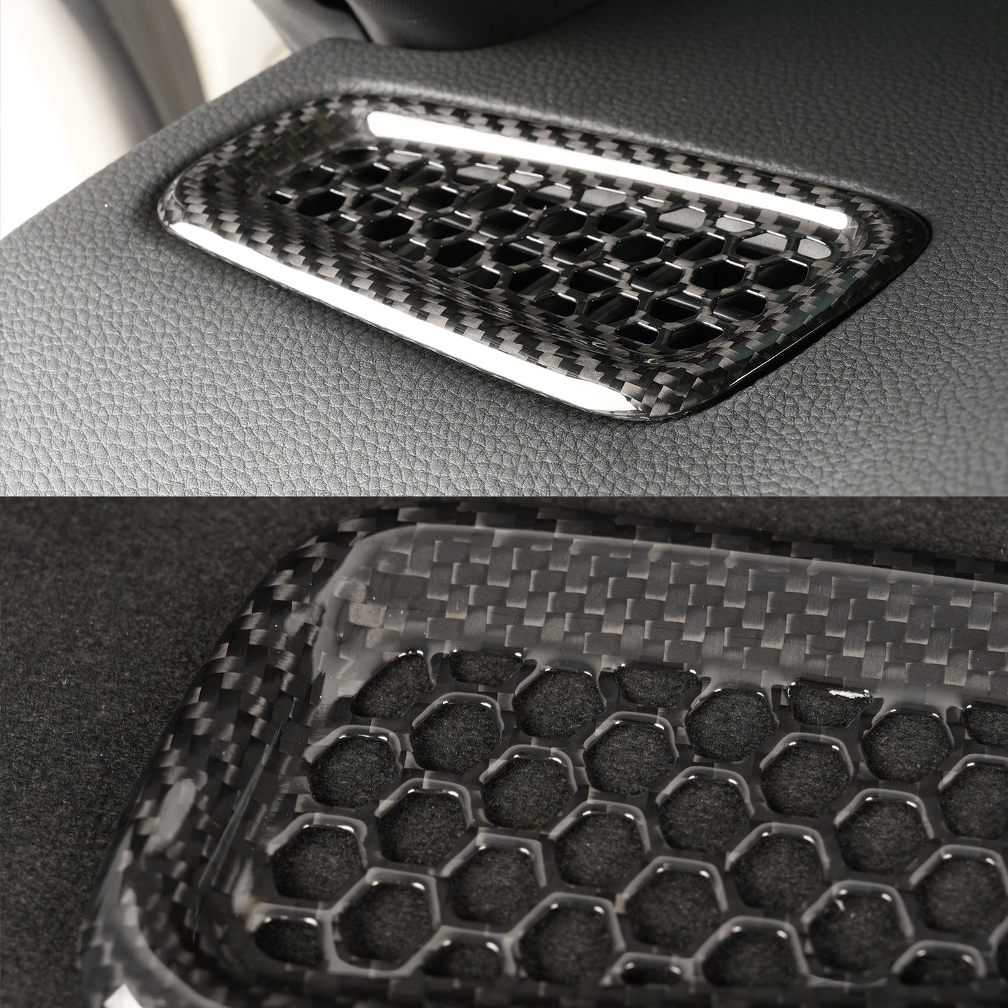 Create Carbon Dry Carbon Fiber Dash Air Vent Panel Cover for HONDA CIVIC Type R FL5