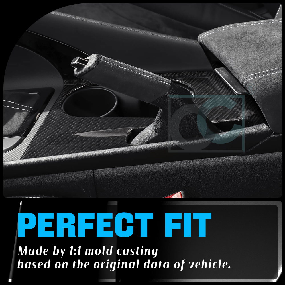Create Carbon Dry Carbon Fiber Cup Holder Panel Cover for Hyundai Elantra N 2022+ (LHD)