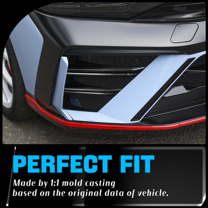 Create Carbon 4PCS Dry Carbon Fiber Fog Light Panel Cover for Hyundai Elantra N 2024–2026 Front Bumper Trim (LHD)