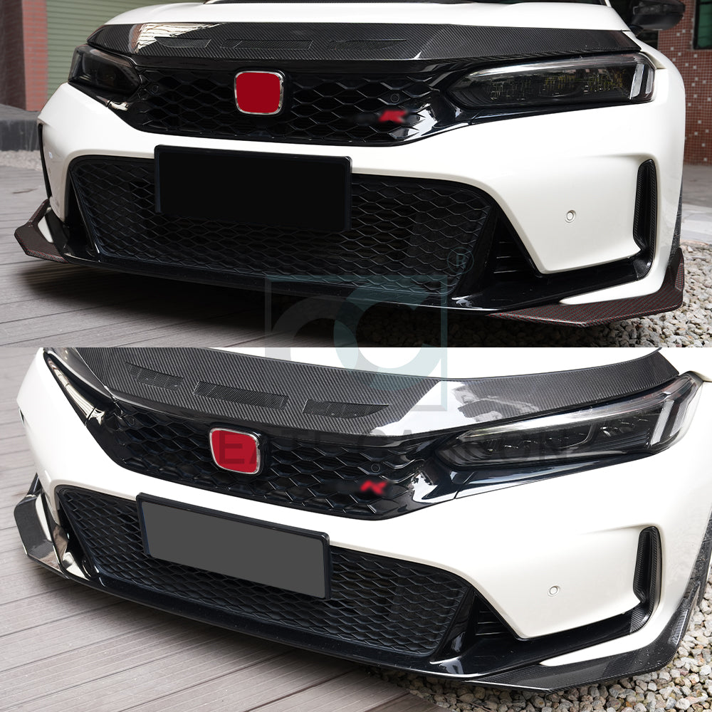 Create Carbon Dry Carbon Fiber Front Bumper Lip 2PCS for Honda Civic Type R FL5 2023+
