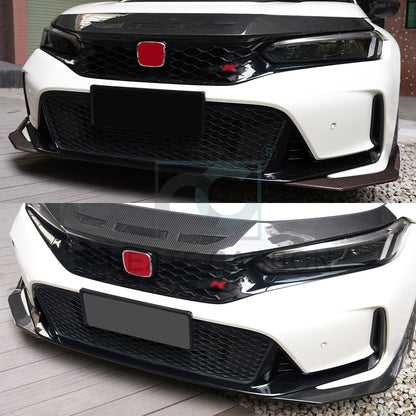 Create Carbon Dry Carbon Fiber Front Bumper Lip 2PCS for Honda Civic Type R FL5 2023+
