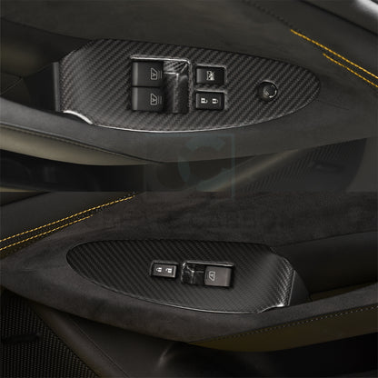 Create Carbon Dry Carbon Fiber Interior Door Window Lift Switch Panel Cover for Nissan Z RZ34
