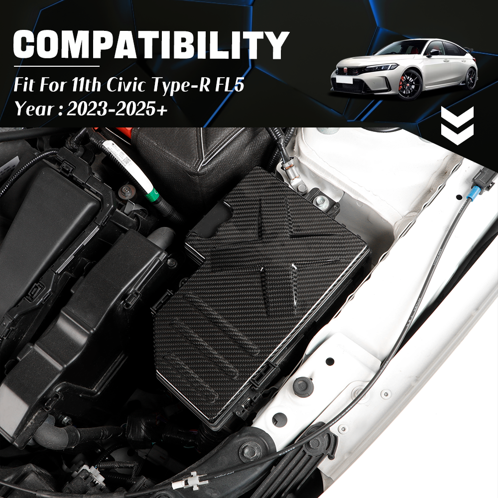 Create Carbon Dry Carbon Fiber Fuse Box Cover Trim for Honda Civic Type R FL5 (2023+)