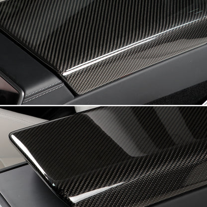 Carbon Fiber Center Console Armrest Cover for Tesla Model 3 (2024+) & Model Y (2025+) | Highland & Juniper