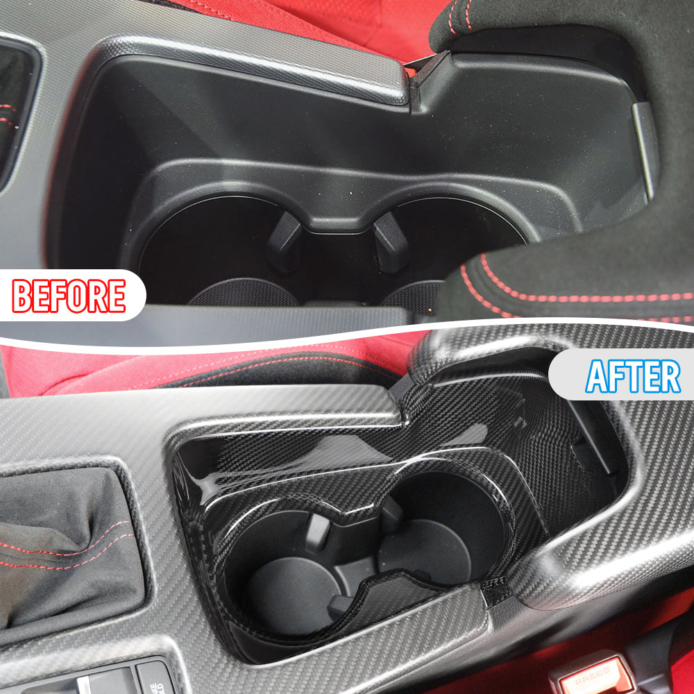Create Carbon Dry Front Cup Holder Cover for HONDA CIVIC Type R FL5 2023+