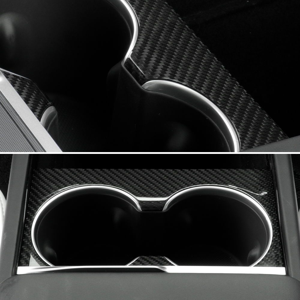 Dry Carbon Cup Slot Cover for Tesla Model Y Juniper 2025-2026+
