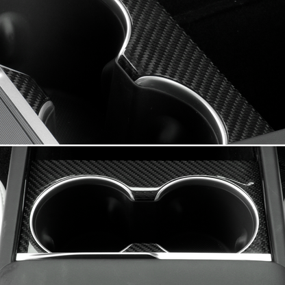 Dry Carbon Cup Slot Cover for Tesla Model Y Juniper 2025-2026+