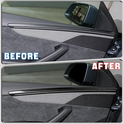 Dry Carbon Fiber Door Panel Trim Cover for Tesla Model Y (2025-2027+) | Standard, Premium, Performance | Juniper