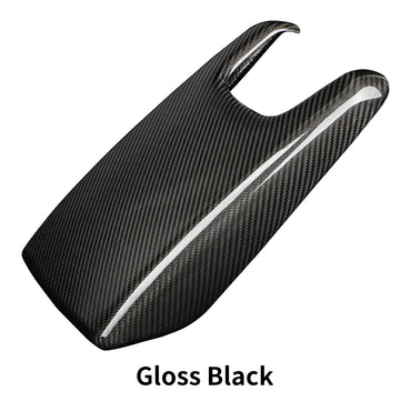 Carbon fiber center console armrest box cover installed in 11th Gen Honda Civic Type R FL5