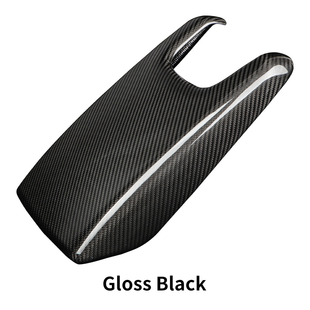 Carbon fiber center console armrest box cover installed in 11th Gen Honda Civic Type R FL5