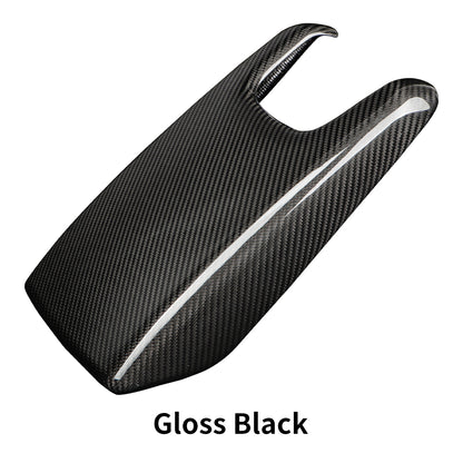 Carbon fiber center console armrest box cover installed in 11th Gen Honda Civic Type R FL5