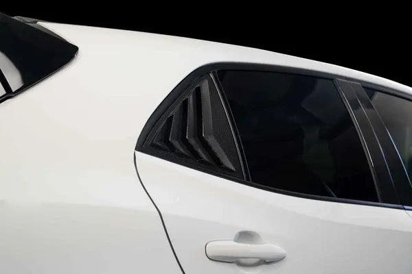 GR Corolla carbon fiber rear window shutter trim