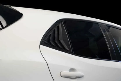 GR Corolla carbon fiber rear window shutter trim