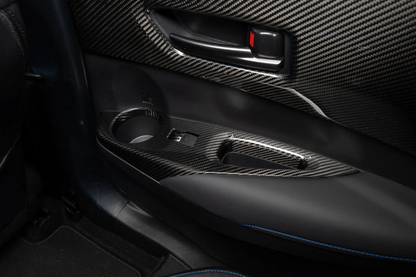 GR Corolla carbon fiber window switch trim