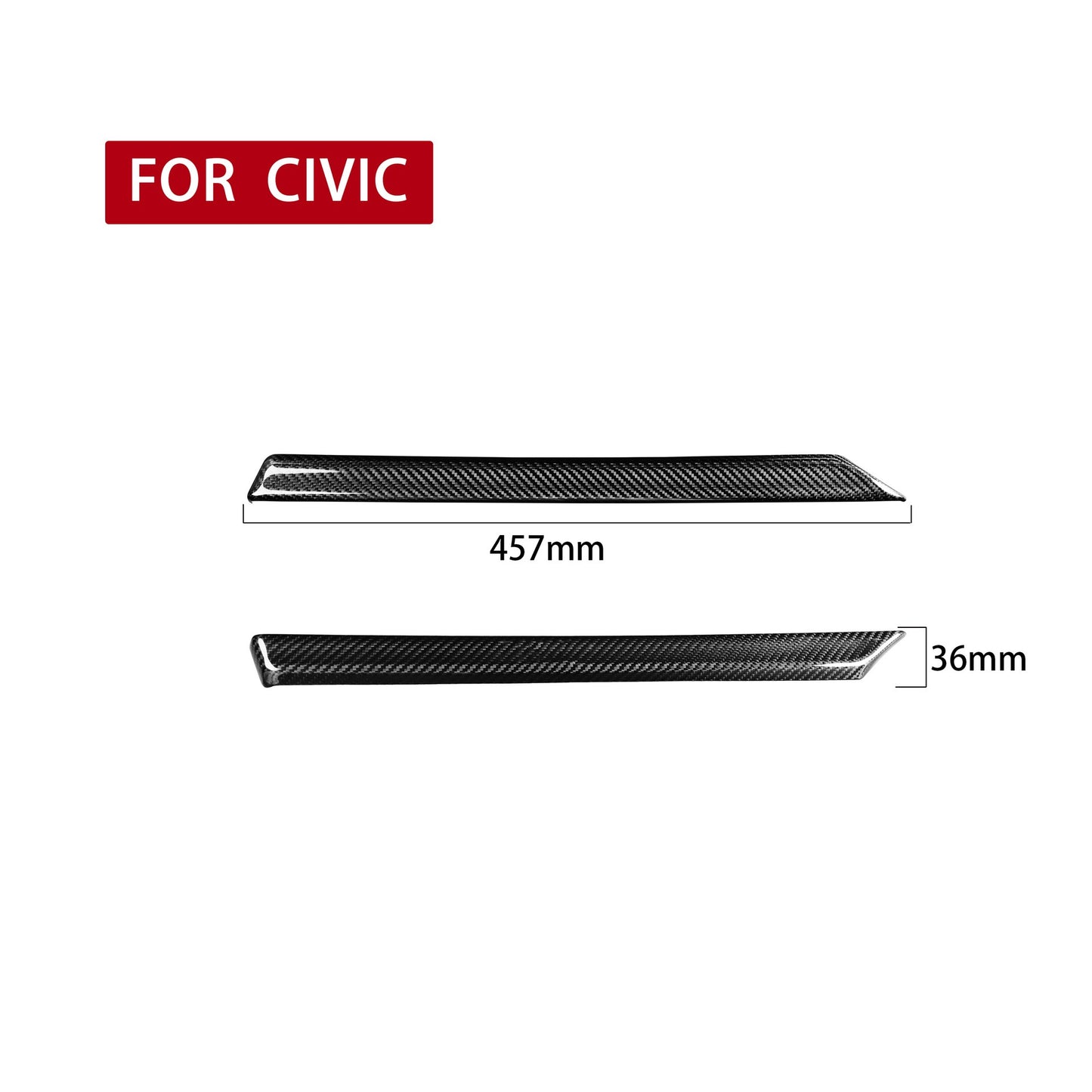 CREATE CARBON 2017–2021 Honda Civic Type R FK8 Dry Carbon Fiber Door Panel Trim – 2PCS