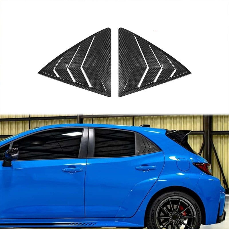 Create Carbon Carbon Fiber C-Pillar Rear Window Trim for 2023-2025 Toyota Corolla GR | GR Carbon Fiber Rear Triangle Louver Panels