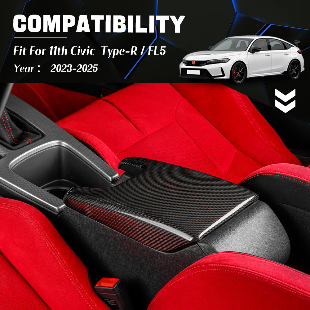 Premium carbon fiber center console upgrade for Honda Civic Type R FL5