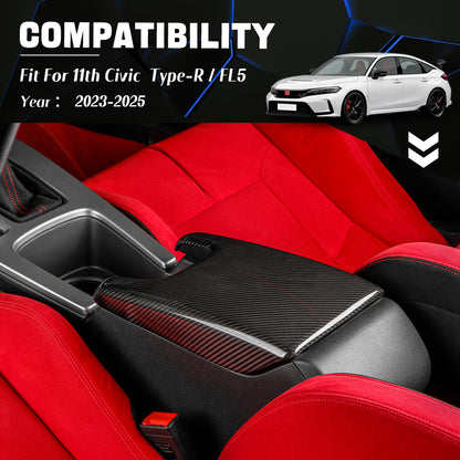 Premium carbon fiber center console upgrade for Honda Civic Type R FL5
