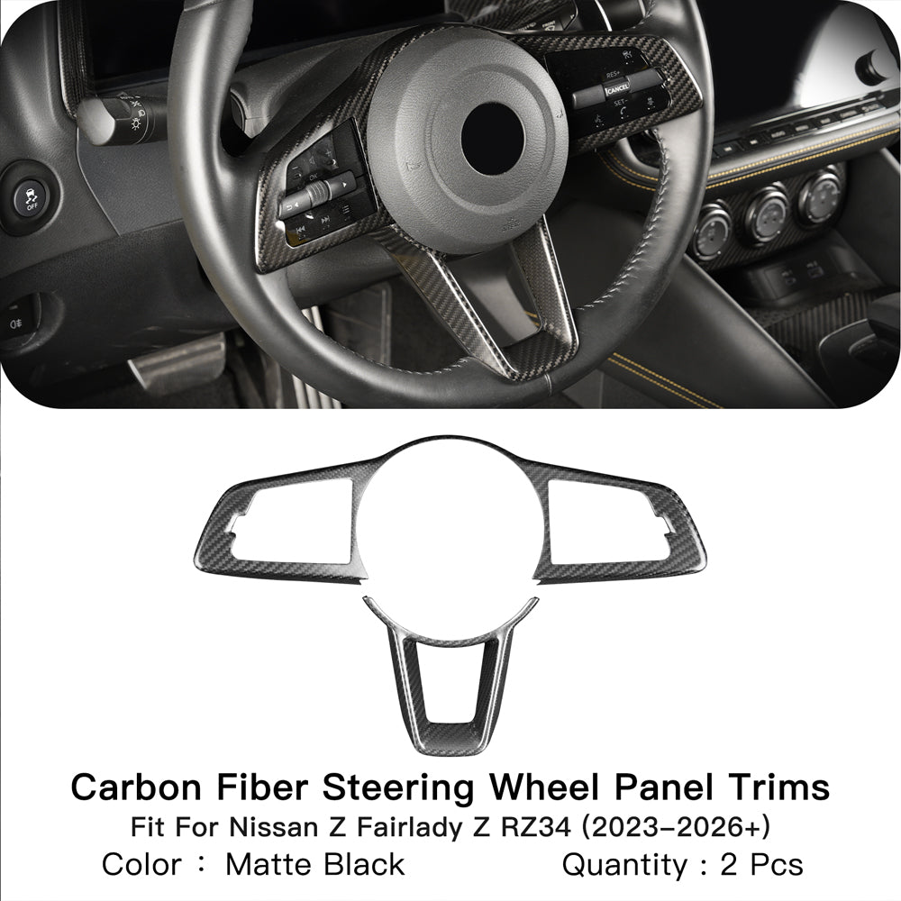 Create Carbon Dry Carbon Fiber Steering Wheel Cover for Nissan Z RZ34 400Z Fairlady Z 2023-2026+