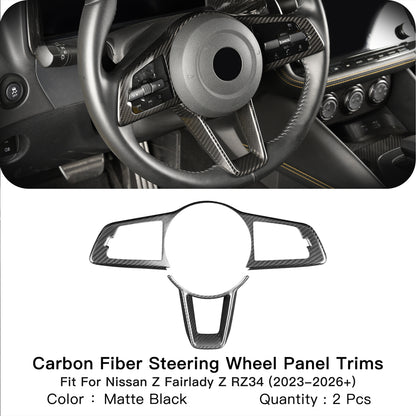 Create Carbon Dry Carbon Fiber Steering Wheel Cover for Nissan Z RZ34 400Z Fairlady Z 2023-2026+