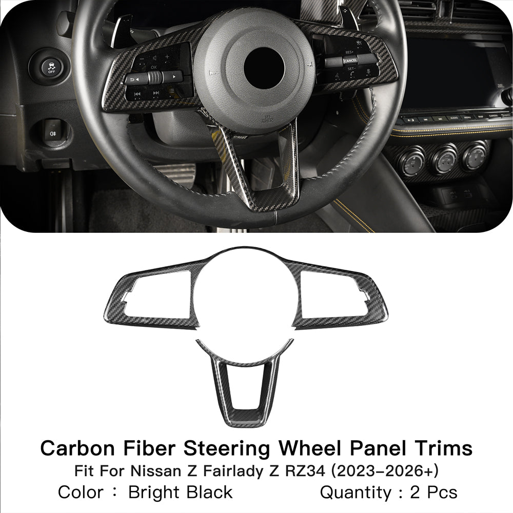 Create Carbon Dry Carbon Fiber Steering Wheel Cover for Nissan Z RZ34 400Z Fairlady Z 2023-2026+