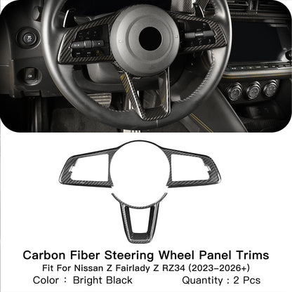 Create Carbon Dry Carbon Fiber Steering Wheel Cover for Nissan Z RZ34 400Z Fairlady Z 2023-2026+