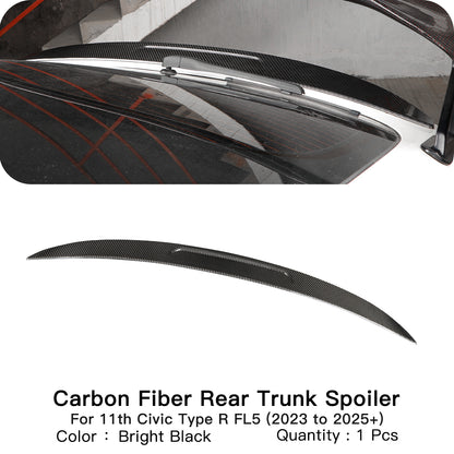 Create Carbon Dry Carbon Fiber Ducktail Spoiler for HONDA CIVIC Type R FL5