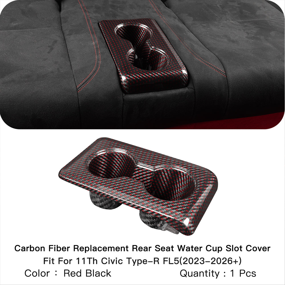 Create Carbon Dry Carbon Fiber Rear Cup Holder Replacement for HONDA CIVIC Type R FL5