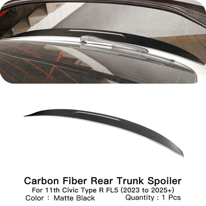 Create Carbon Dry Carbon Fiber Ducktail Spoiler for HONDA CIVIC Type R FL5