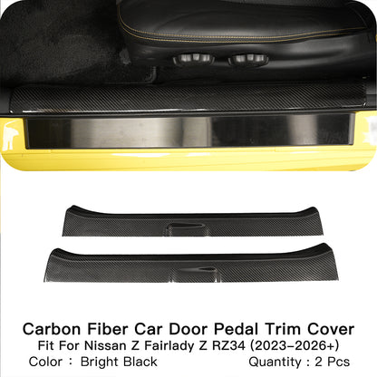 Nissan Z Dry Carbon Fiber Door Sill Covers for Nissan Z RZ34 2023+