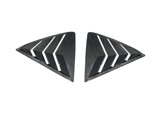 Toyota GR Corolla dry carbon rear window louver covers